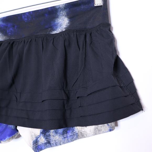 LULULEMON Breath Of Fire Skirt Black Milky Way Multi Print Active Women's 8 - Picture 8 of 9